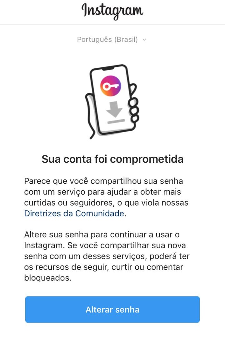 Contas banidas do Instagram